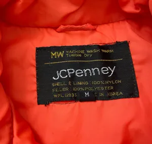 JCPenney Vintage Orange Puffer Coat thumbnail 3