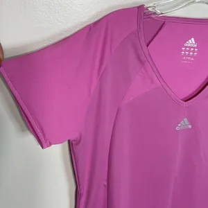 Adidas V-Neck Athletic T-Shirt Sz L thumbnail 3