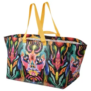 IKEA nwt ÖMSESIDIG Shopping bag, multicolor, 21 ¾x14 ½x14 ½ "/19 gallon tote thumbnail 1