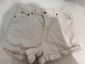 Levi's White Denim Shorts thumbnail 1