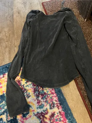 We the free unapologetic long sleeve grey top thumbnail 9