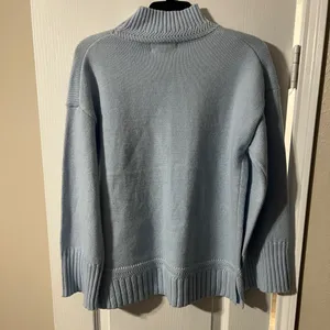 Tahari Light Blue Mock Neck Sweater thumbnail 2