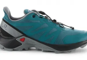 Salomon Supercross Contagrip ortholite blue gray athletic running shoes sz 7 thumbnail 1