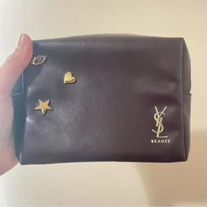 YSL Yves Saint Laurent Faux Leather VIP Exclusive Beauty Cosmetic Bag thumbnail 1