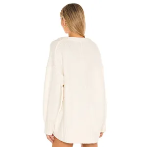 Revolve FREE PEOPLE Brookside Tunic Sweater‎ Ivory Slouchy Solid Scoop Large thumbnail 8
