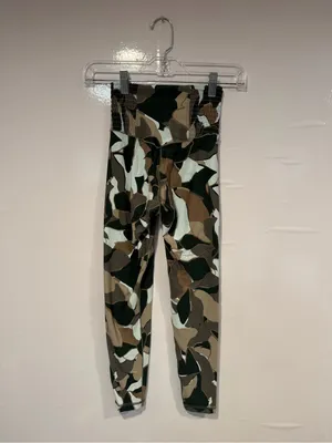 Aerie ruched side Camo Print‎ Leggings - Brown/Green thumbnail 3