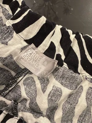 Black & White Zebra Print Wide Leg Pants thumbnail 3