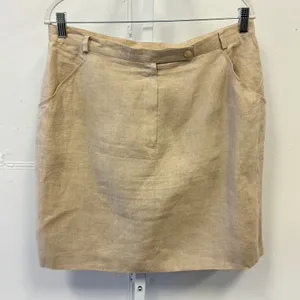 Jones New York Linen‎ Career Pencil Mini Skirt Tan Beige Career Office Sz 16 thumbnail 1