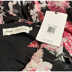 NEW Fame and Partners The Sienne Maxi Dress Black Floral Blushing Blooms Nite thumbnail 7