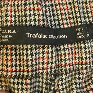 Zara Trafaluc Collection Houndstooth Trouser Pants S Preppy Academia School Girl thumbnail 3