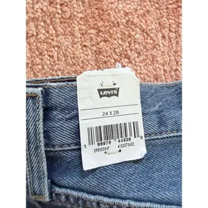 Levi’s Premium 501 Skinny High Rise Jeans Women’s 24x28 Blue Distressed Raw Hem thumbnail 5
