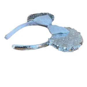 Disney Y2K Silver Sequin Minnie Ears thumbnail 5