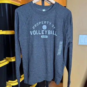 NWT Independent Trading Company Gray Volleyball USA Sweatshirt Size Medium thumbnail 2