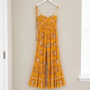 Free People Women's Little Of Your Love Jumpsuit in Marigold Combo Size Small thumbnail 2