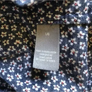 Aerie Navy Floral Lounge Shorts Crochet Waist Drawstring Women’s Large thumbnail 8