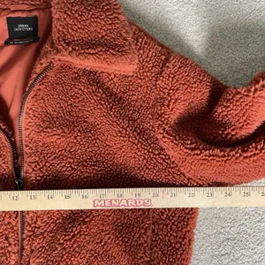 Urban Outfitter Teddy Bear Jacket Coat Burnt Orange Sherpa Full-Zip Womens Small thumbnail 9