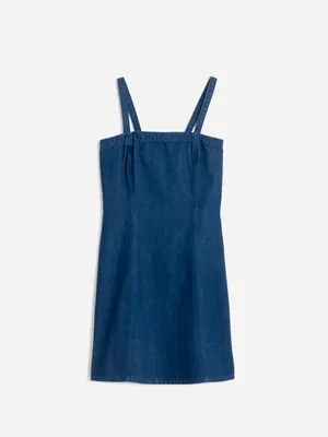 NWT Madewell Denim Strapless Mini Dress – Maytown Wash – 4 thumbnail 6