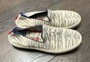 Rothy’s Women’s 8 Maritime Tiger Slip on Sneakers Shoes thumbnail 1