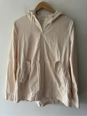 Zara TRF Cream Hooded Rain Windbreaker‎ Outerwear Jacket thumbnail 1