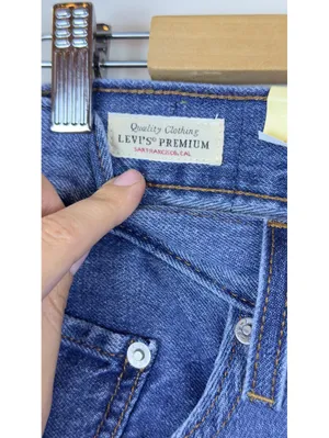 Levi’s Premium Baggy Dad Lightweight Linen Denim Jeans Heavy Check 25x30 NWT thumbnail 7