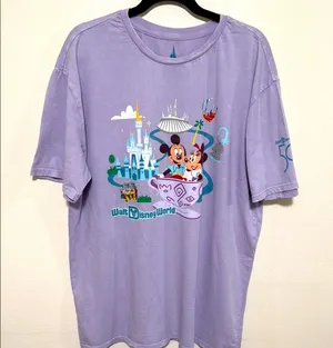 Disney Walt Disney World 50th purple woman t shirt size XL thumbnail 1