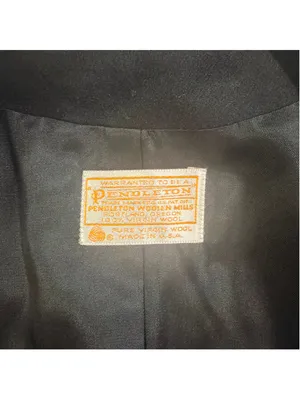 Vintage Pendleton Woolen Mills Black 100% Virgin Wool Single Button Blazer 10 thumbnail 5