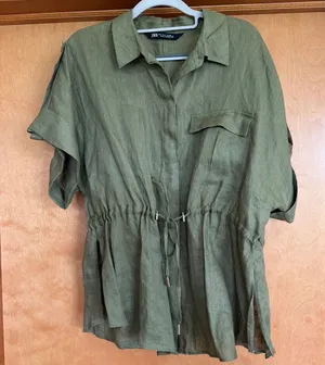 ZARA Green Blouse thumbnail 1