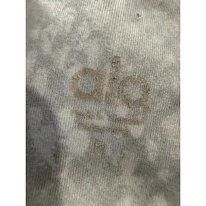 Alo Yoga Womens White Grey Snakeskin Print Cropped Leggings Size M RN 87370 thumbnail 5