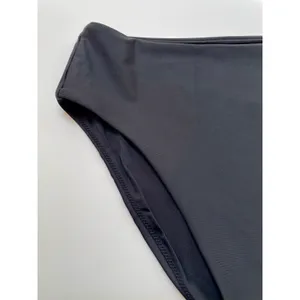 Quince Italian High-Rise High-Leg Bikini Bottom Swim Black Size XL NEW thumbnail 3