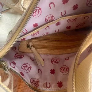 tan vintage cream lucky brand leather purse thumbnail 9