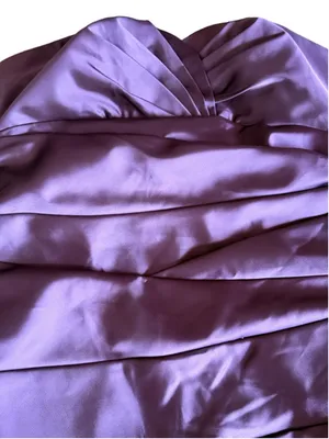 David's Bridal Strapless Dress Size 14 Purple thumbnail 3