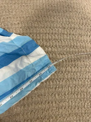 Anthropologie blue and white striped pajama pants thumbnail 11