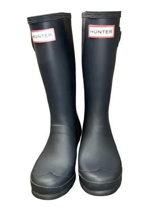 Hunter Classic Black Waterproof Boots size 4 USA thumbnail 1