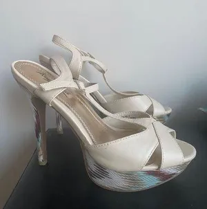 Beige Funky High Heeled Platforms thumbnail 1