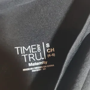 Time & Tru Maternity Jeans Small 4-6 Black Denim Gray Skinny Full Belly Panel thumbnail 8
