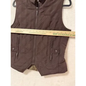 Horze Equestrian Quilted Vest Womens 10/12 Brown Diamond Padded Horse Riding Zip thumbnail 6