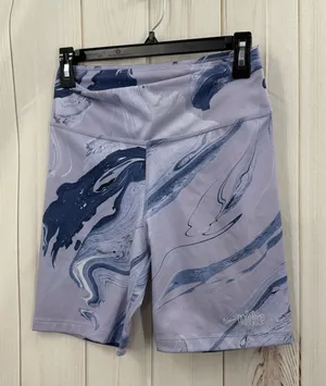 Nike Dri Fit Women’s Medium Purple Swirl Biker Shorts Athletic thumbnail 1