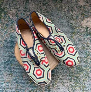 Kate Spade x Keds Champion Geo lace less slip on sneakers, size 6.5M thumbnail 1