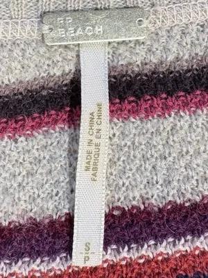 💥Free People Beach Road Trip Alpaca Blend Striped Boxy Sweater Sz S💛 thumbnail 10