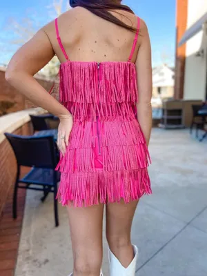 Nylon Apparel Pink Fringe Crop Top Size Medium thumbnail 2