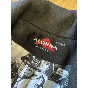 Alorna by Forstmann‎ Long Brown Wool Coat Button Up Made In USA Petite Measured thumbnail 6