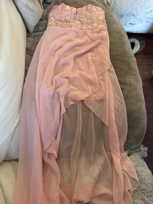Foreign Exchange Vintage baby Pink sequins fairy chiffon layered strapless dress thumbnail 6