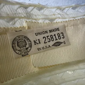 Vintage 80s Union Made Straw Cowboy Hat Cream Western Sun‎ Hat Made in USA thumbnail 5