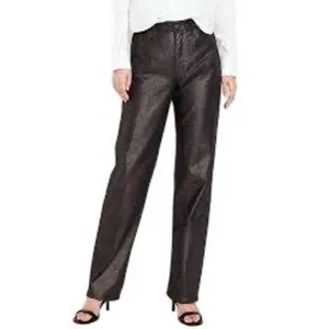 Old Navy High Rise OG Loose Metallic Jeans‎ Women's 14 Bronze Holiday Glam Party thumbnail 3