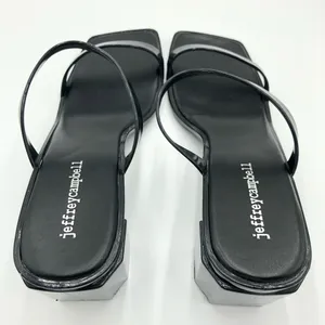 NWOT Black Jeffrey Campbell Jamm-3 Jelly Slide Sandal Heels Size 10 thumbnail 3
