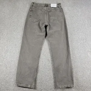 Zara The Straight Cropped Womens Jeans US 4 / EU 36 Khaki Med Wash Mid Rise New thumbnail 2