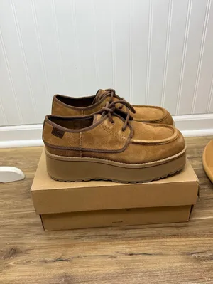 UGG Women's Cityfunc Chestnut Lace-Up Platform Shoes - Size - 9.5 thumbnail 9