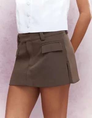 Missguided Brown Skort thumbnail 1