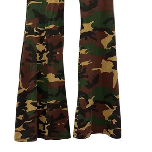 Source Unknown Shop My Trend Camo Camouflage High Rise Flare Bell Bottom Stretch Legging Pant S thumbnail 8