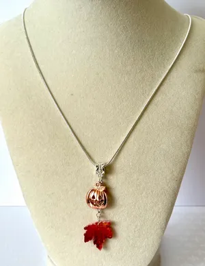 Sterling Silver Fall Necklace (431) 🍁 thumbnail 2